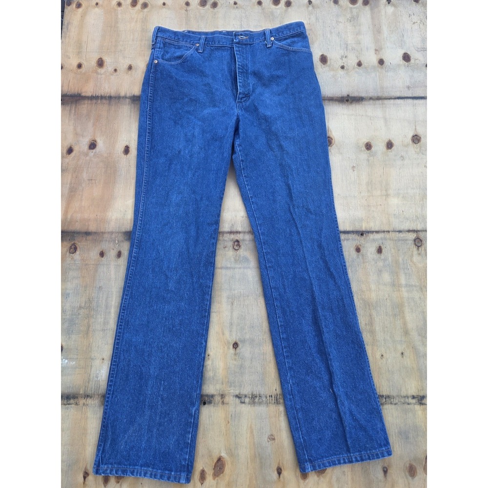 Vtg Made In USA Wrangler 38x36 Blue Jeans 936DEN Cowboy Western Measure 36x36